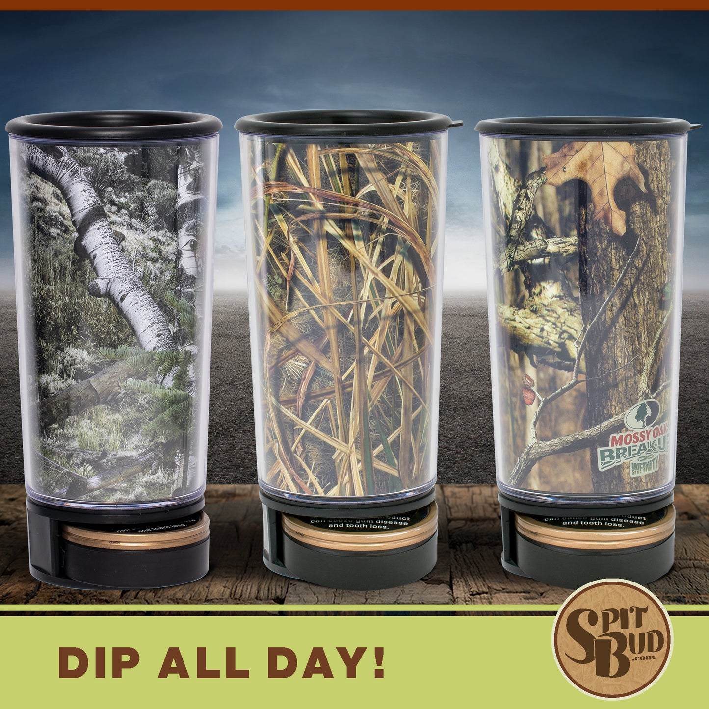 Mossy Oak Combo Dip Pack (3) Spit Buds