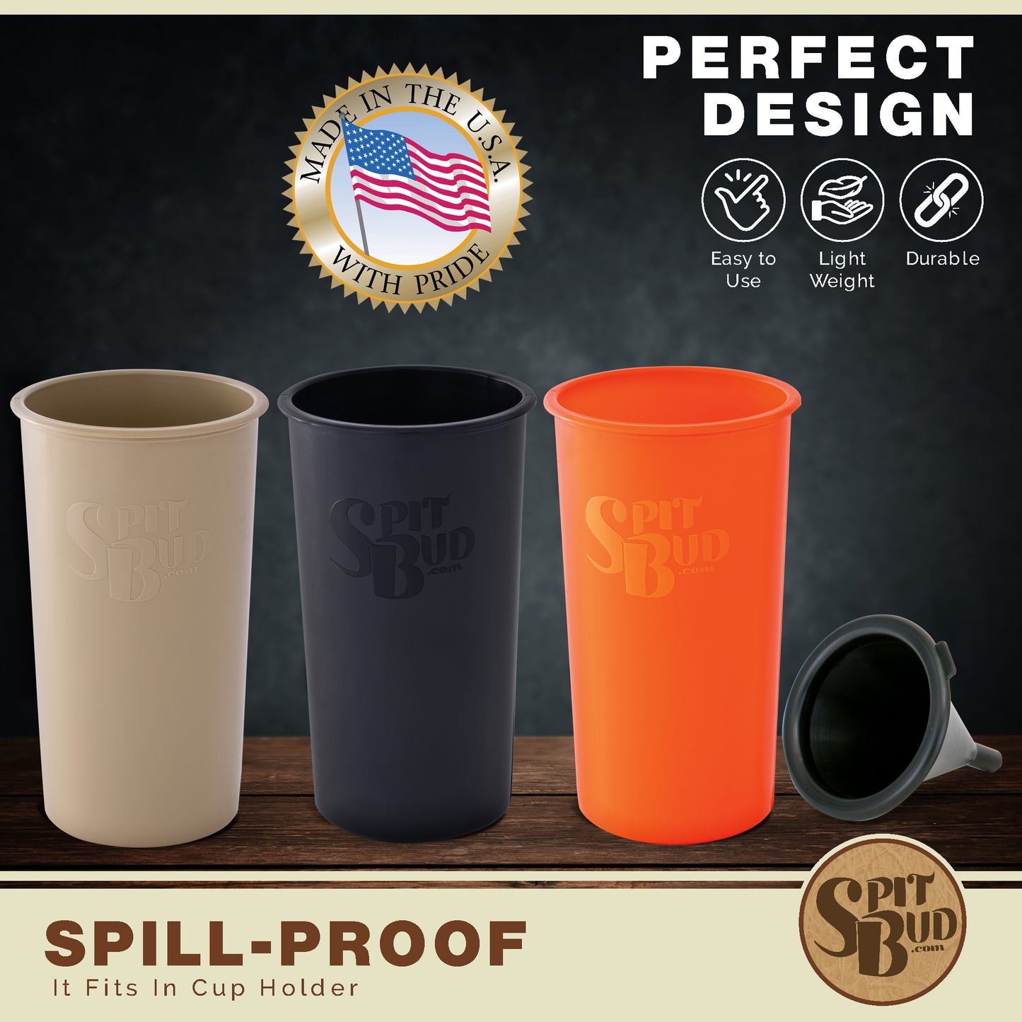 3 Pack - Original Black, Olive Green & Hunter Orange Spitbuds